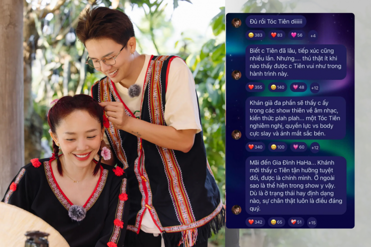 Hay trêu đùa là thế nhưng Duy Khánh vẫn rất tình cảm với người chị của mình. Nguồn: Broadcast Duy Khánh.
