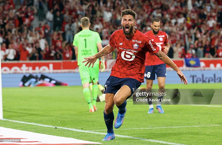 Lão tướng Giroud tỏa sáng, giúp Lille giành chiến thắng